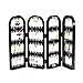 Présentoir de boucles d'oreilles pliable en acrylique 5 niveaux et 4 panneaux de rangement pour bagues, bracelets et colliers - Noir