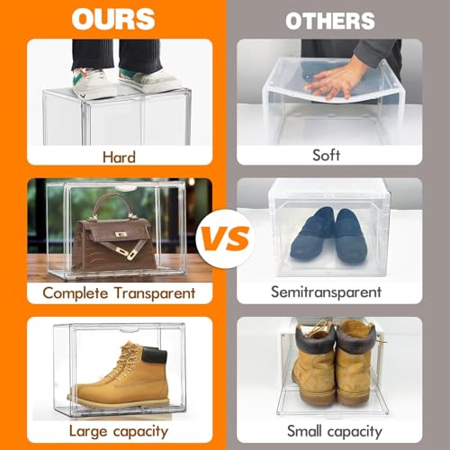 Boîtes à chaussures transparentes taille 48.5 pour grands modèles