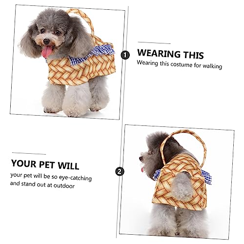 Disfraz para perro amarillo en forma de canasta M miniatura 2