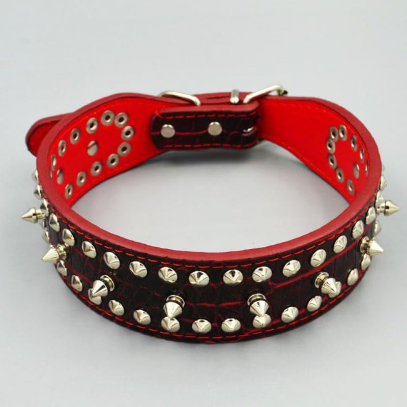 Dog Trust Adjustable Wide Spiked Dog Collar Durable Spike Studded Pet Collar for Small Medium Large Breed, Pitbull Mastiff Bulldog Pugs Husky Rottweiler Color May vay 1/5 inch (B0CRF13YGH) Amazon Price History, Amazon Price Tracker
