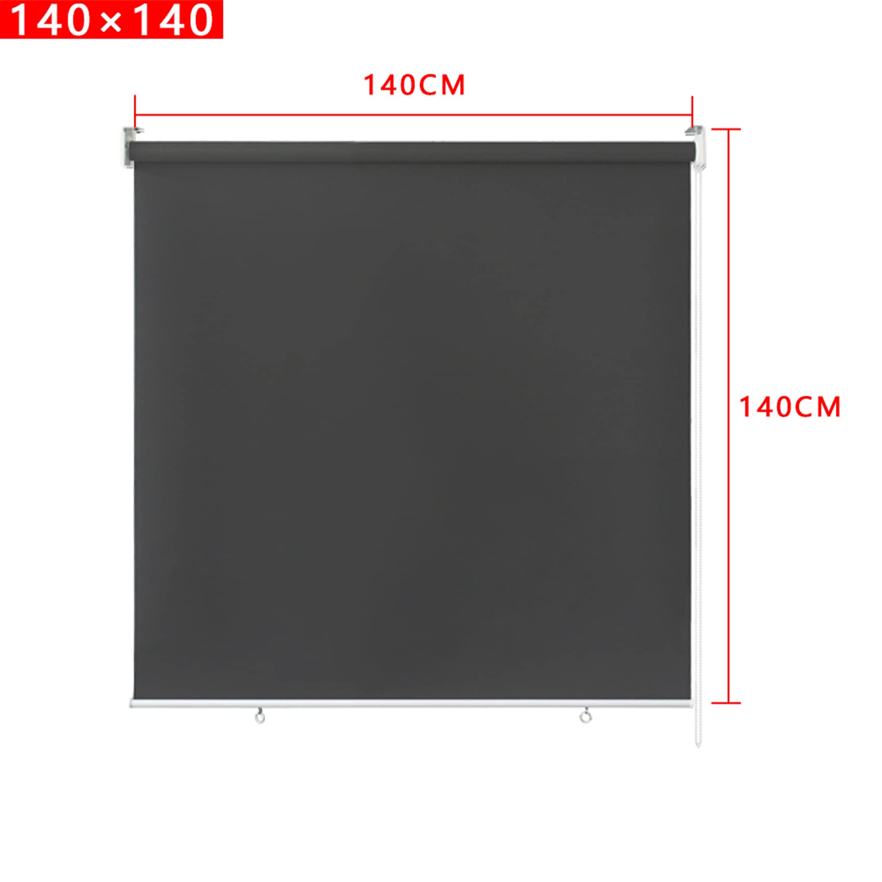 Froadp 140x140cm Auvent Vertical Store Enrouleur Extérieur Aveugle la Vie Privée Store Fenêtre Balcon Rouleaux pour Les Fenêtres Fonction Thermique Réfléchissante pour Fenêtres et Portes (Anthracite)