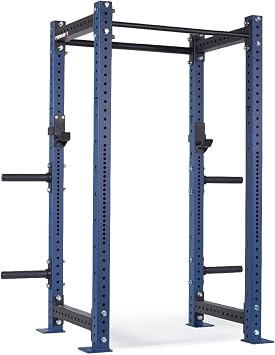Titan Fitness X-3 Series Bolt-Down Power Rack, Rackable 1650 LB Cage, 1.25" and 2" Pull Up Bars, Standard J-Hooks, Weightlifting and Strength Training