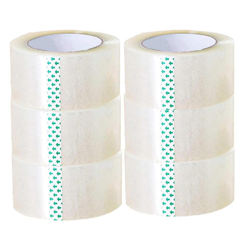 BAIYEUSO Packaging Tape,Clear Packing Tape 6 Rolls,Shipping Tape for Moving Boxes, Shipping, Office,1.88 Inch x 60 Yards,Total 360 Yards