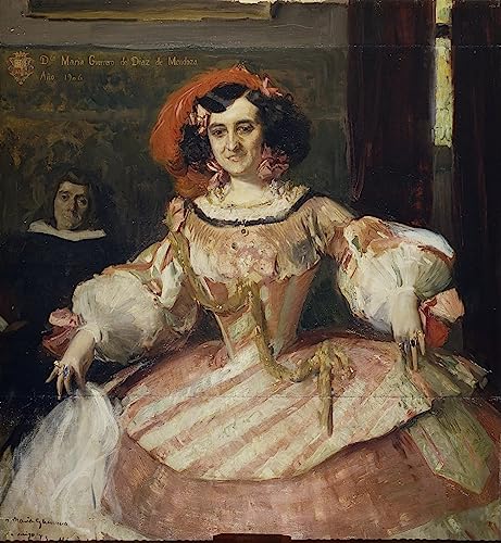 Affiche d'art Maria Guerrero La Dama Boba par Sorolla, tableau impression sur toile 60x90cm