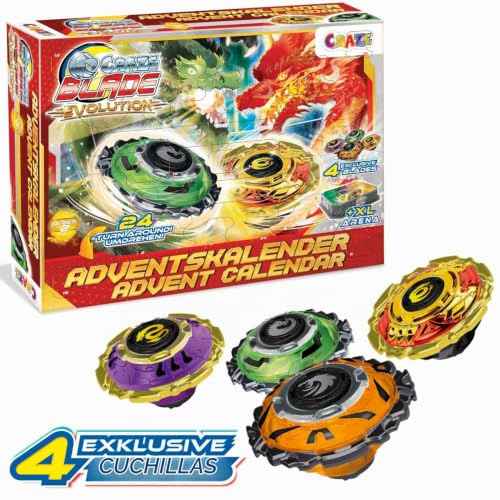 Miniatura 2 de Craze Calendario De Adviento Infantil Blade - Calendario De Adviento Para Niños Y Niñas Con Juguetes De Peonzas Con Arena De Batalla Y Lanzador