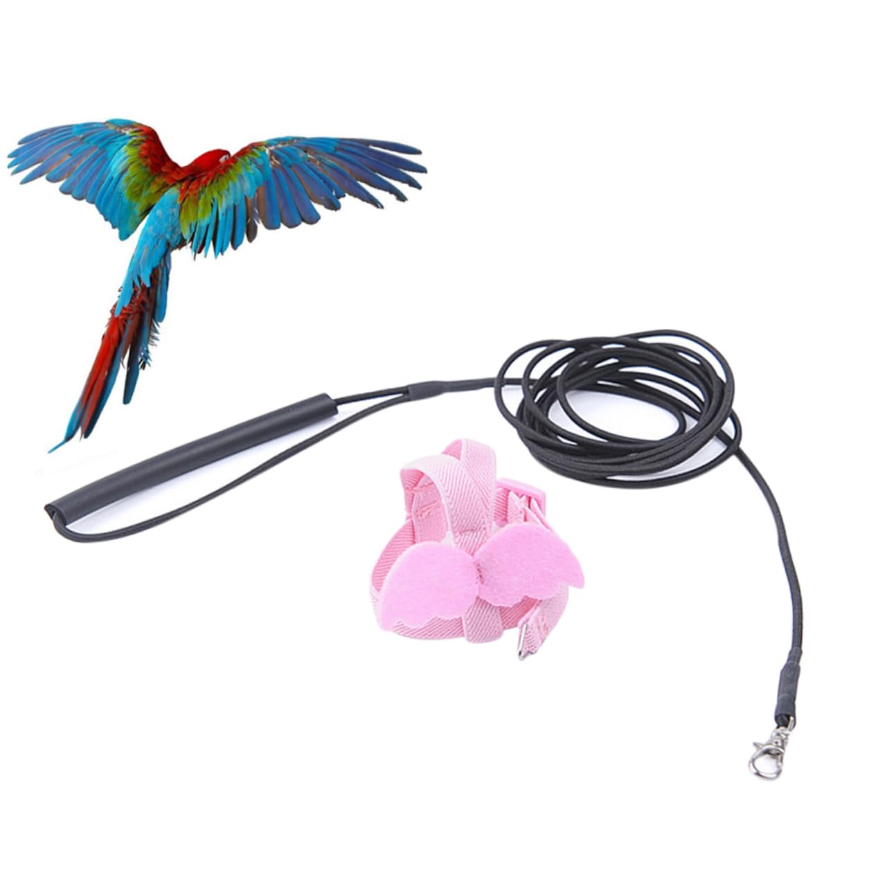 HOLIDYOYO Elastic Rope Material Parrot Harness Fashion Bird Harness for Parrot Flying Safe Pulling Rope Random Color