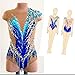 XZOMEAYT Rhythmic Gymnastics Leotards Girls' Competition Leotard Handmade Gymnastic Activewear Ballet Figure Skating Wear,Blue,7_10Years