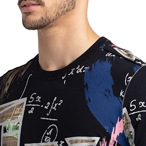 Image of Being Human Black Regular Fit Round Neck Men's T-Shirt Clothing