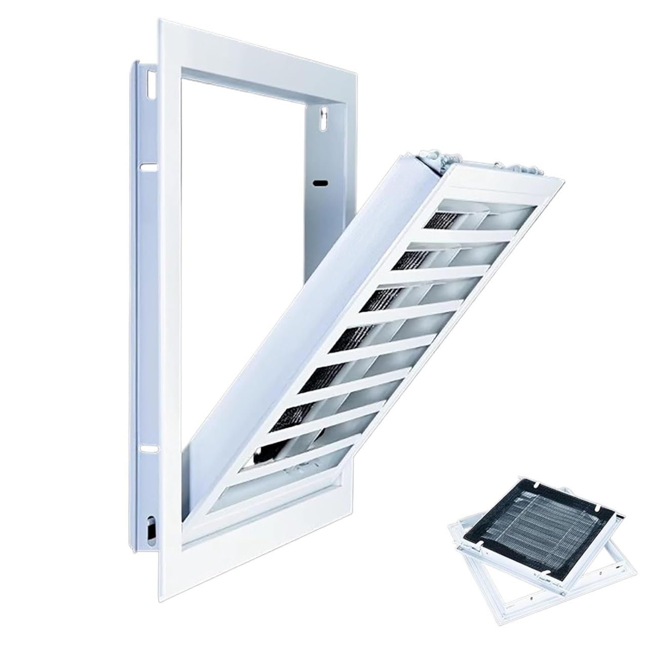 Wall & Hatch Access Panel – Louvered Vent Access Panel with Removable Mesh Cover for Wall and Ceiling Inspection, Ideal for Easy Access and Maintenance(41x51cm/16x20in)