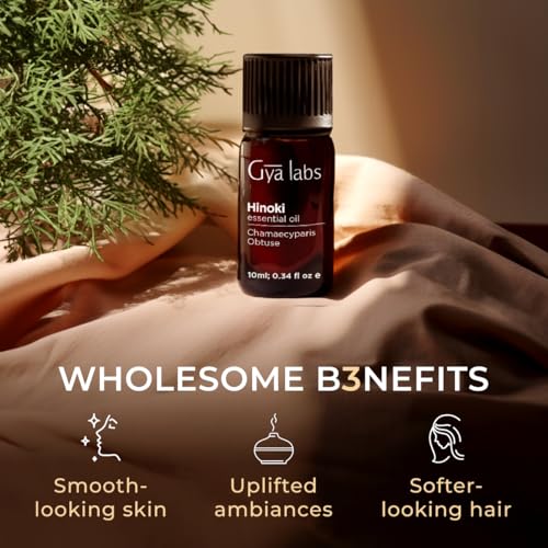 Image of 100% Pure Hinoki Essential Oil - 0.34 Fl Oz - Hinoki Oil for Hair, Skin, Diffuser, Aromatherapy & DIY Candle Making Scent