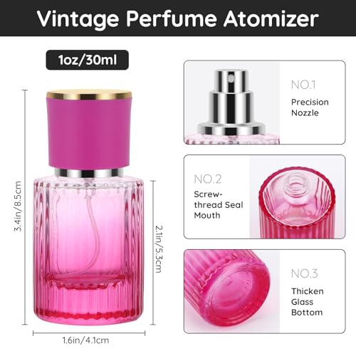 Flacons de parfum de voyage 30ml rechargeables | Kit élégant de 4 pièces
