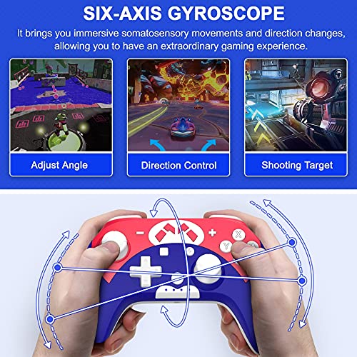 Switch Controller - Wireless Switch Pro Controller For Nintendo Switch/Switch Lite/Switch Oled With 3 Levels Turbo Function, 4 Levels Adjustable Vibration, Six-Axis Motion Control, One-Key Wake Up #TOP2