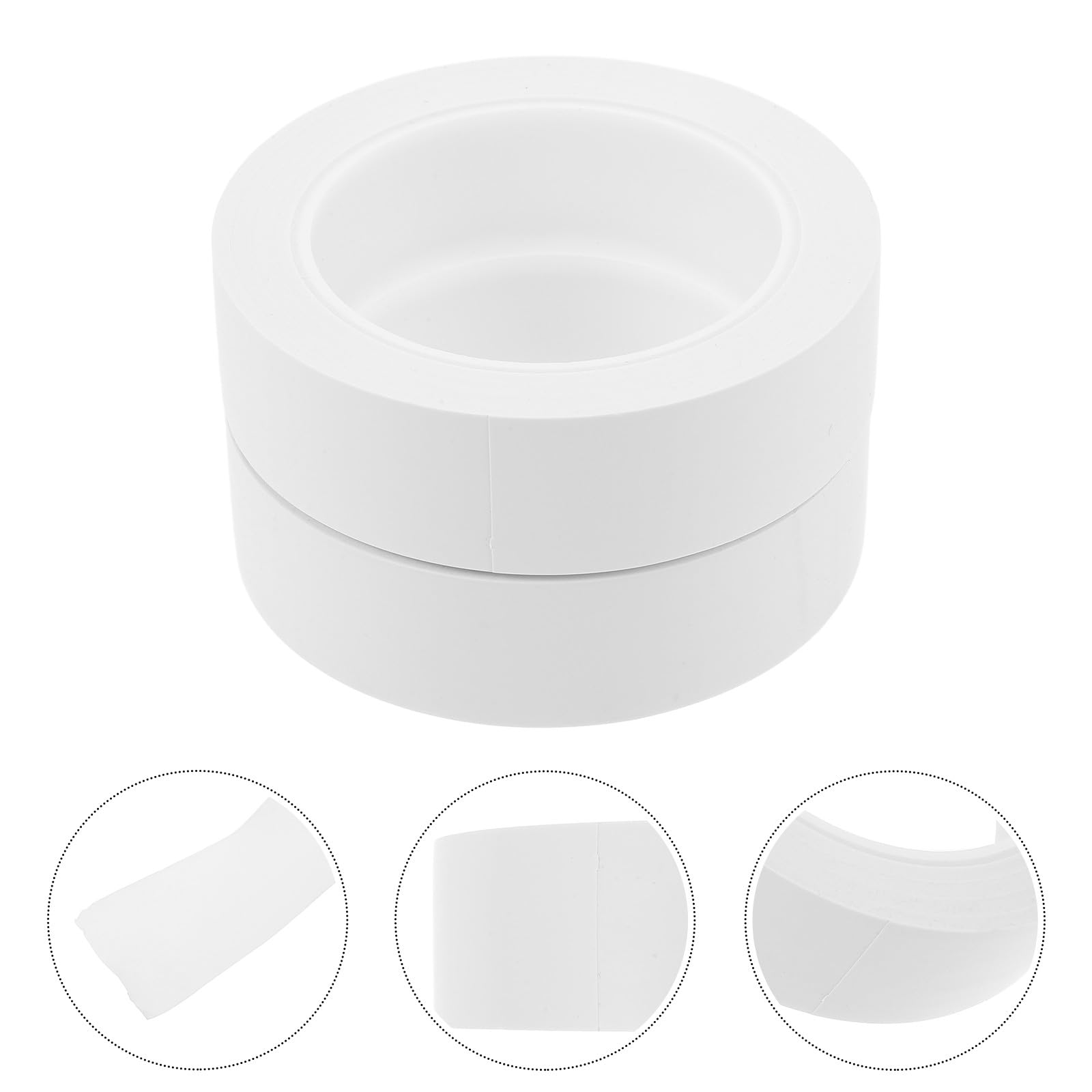 Ruban de Signalisation Blanc Adhésif 30 Mm X 33 M, 2 Rouleaux en PVC pour Marquage Sol de Terrain de Sport, Atelier et Couloir de Métro, Bande de Barrière Solide pour