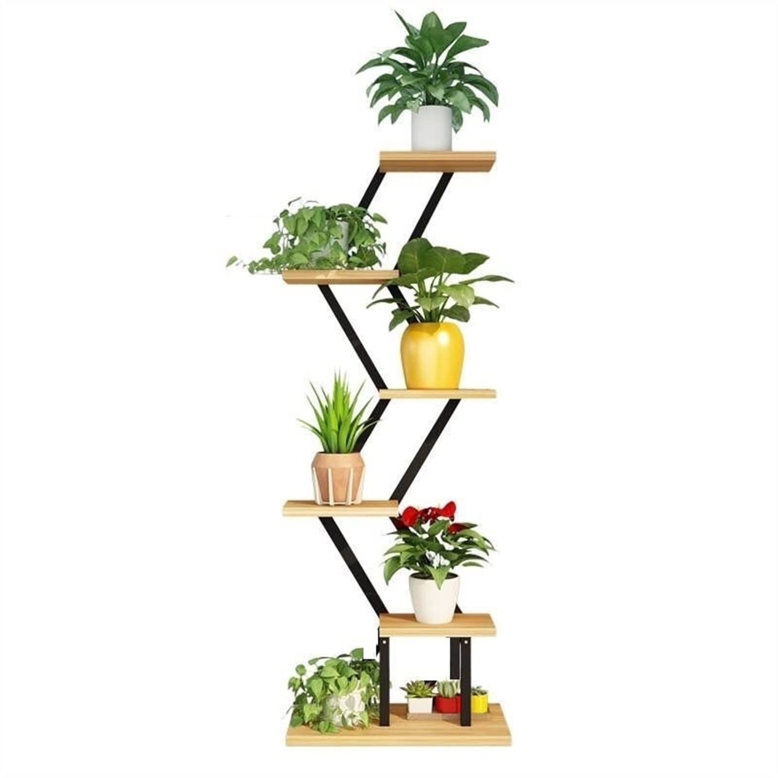 SnamicE Flower Stand Wrought Iron Bedroom Dormitory Flower Shelf Flower Pot Rack Multi-Layer Floor Plant,