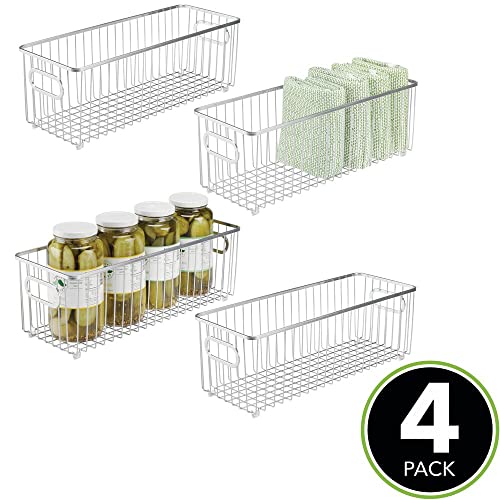 MDesign Set da 4 Cesti portaoggetti in metallo