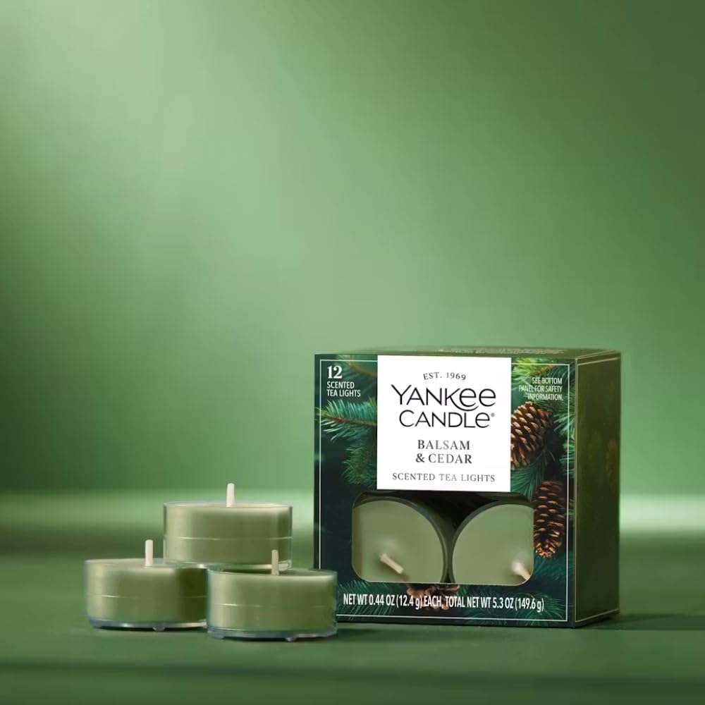 Amazon.co.jp: Yankee Candle バルサム&シダーティーライトキャンドル