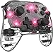 Mando Pro para Nintendo Switch Inalámbrico Transparente 8 Colores LED Ajustables, Gamepad remoto con Joystick Vibración Turbo Ajustable, Efecto de Respiración
