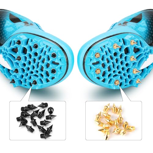 Image of 1 /4 Inch Track Spikes, 100 Pieces Steel Track Shoe Spikes Replacements and Spike Wrench for Sports Running Track Shoes
