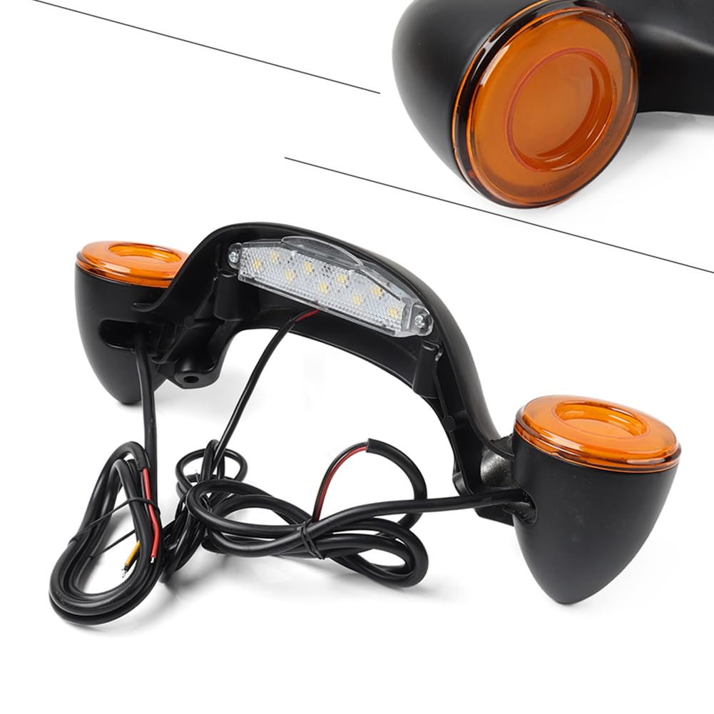 Cninba13 LED Light Bar Rear Brake Light Turn Signal Fit Black Metal For Harley Touring Glide FLTRX FLHX 10-2021 1PC