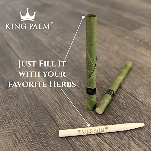 King Palm King Size Natural Pre Wrap Palm Leafs (Bulk Box Loose, 140 Rolls Total) - Pre Rolled Cones - All Natural Cones - Corn Husk Filter - Preroll Cones - Prerolled Cones With Filter #TOP3