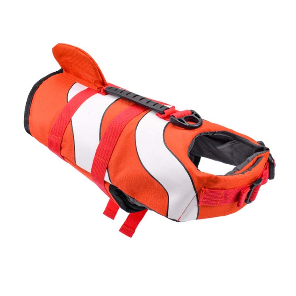 Gulunmun Novel Sport Style Ripstop Pet Dog Life Jacket with superior buoyancy and rescue handle Red,L