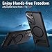 TIANNIUKE Magnetic Case for Samsung Galaxy S21 Ultra,Compatible with MagSafe,Adjustable Kickstand,Translucent Matte Anti-Fingerprint,Shockproof Protective Phone Case