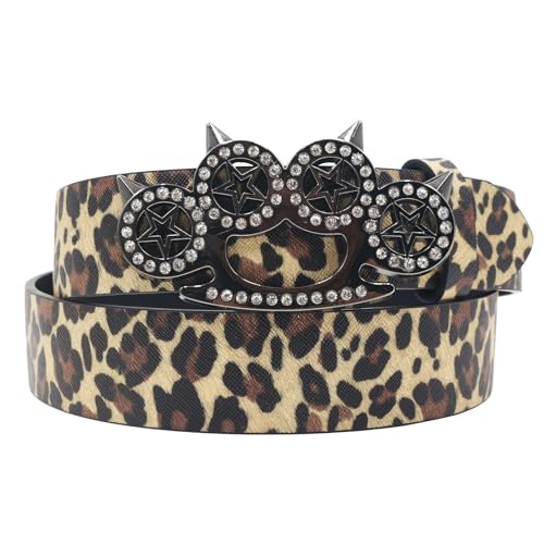 Ceinture léopard en cuir pour sublimer vos pantalons jeans