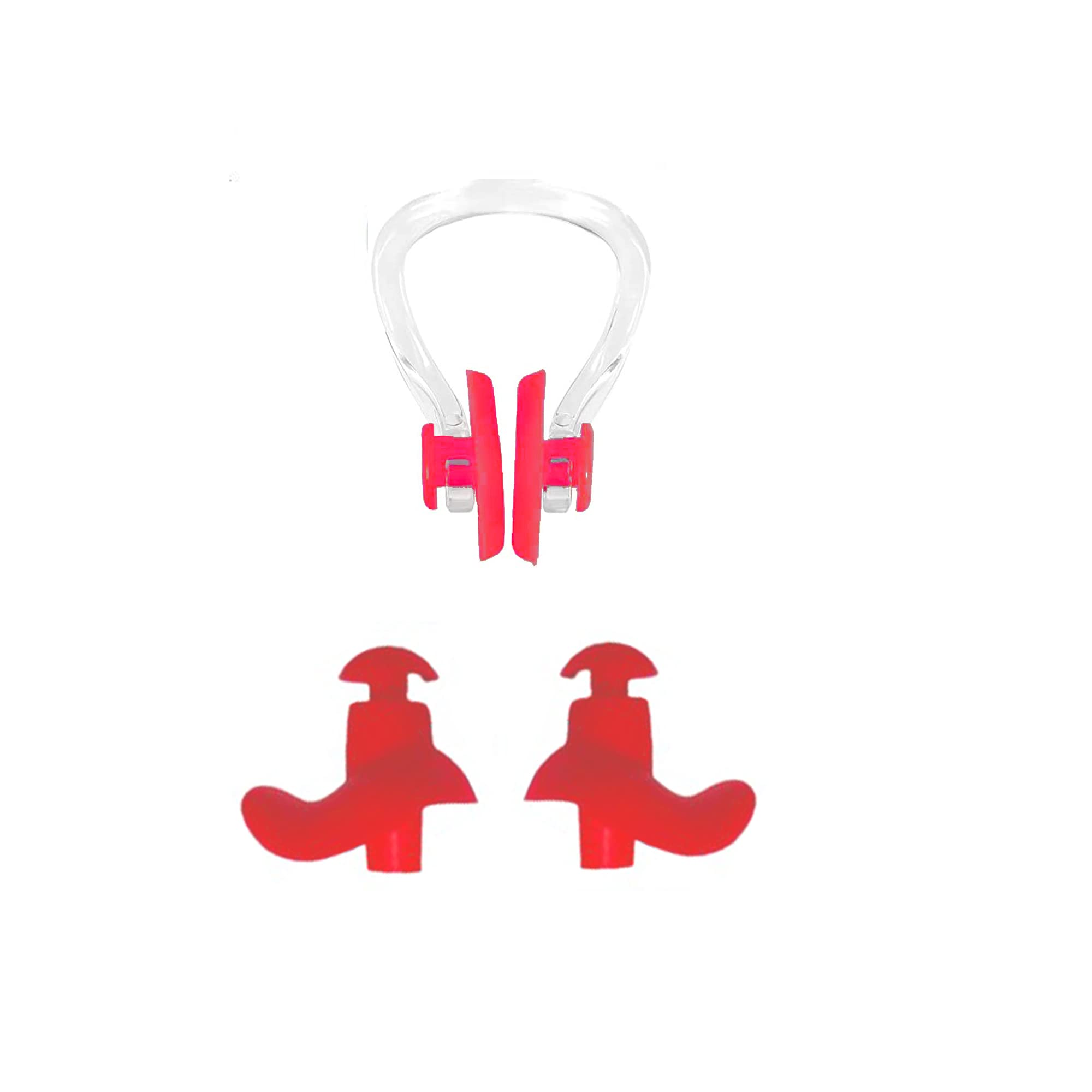 Swimming Kit Nose and Ear Protector Water Protector Nose Clip and Ear Clip For Swimmer, Adults and Children Swimming Ear Plugs for Swimming (Red) (B0C592BKB3) Amazon Price History, Amazon Price Tracker