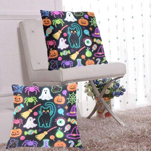 Housse de coussin citrouille Halloween fluorescente pour métamorphoser un lit triste - 7