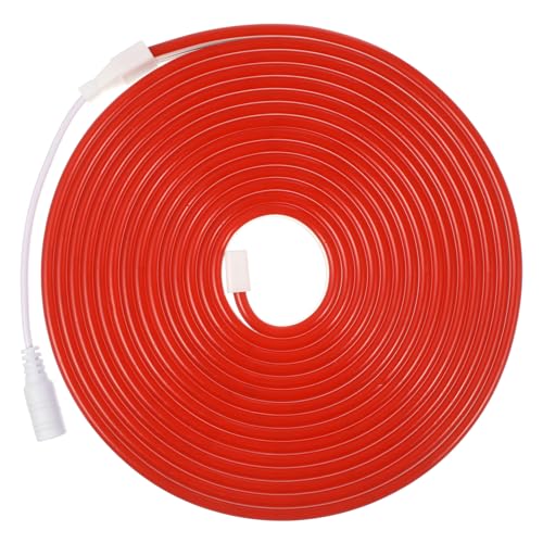 Angoily Led Rope Lights Red Flexible Light Strip 5m for Decor Bars Outdoor Us Plug