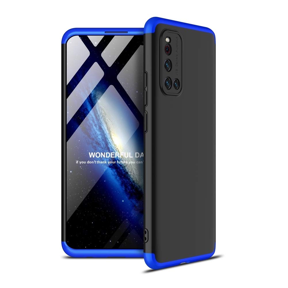 YXCY AYYD For Vivo-V19 (Global Official Version) Three Stage Splicing Full Coverage PC Protective Case (Color : Black Blue)
