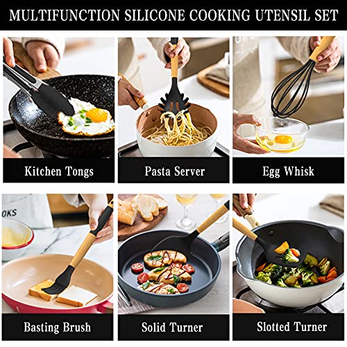 image for 33 PCS Silicone Kitchen Utensils Set, Umite Chef Heat Resistant Cookin