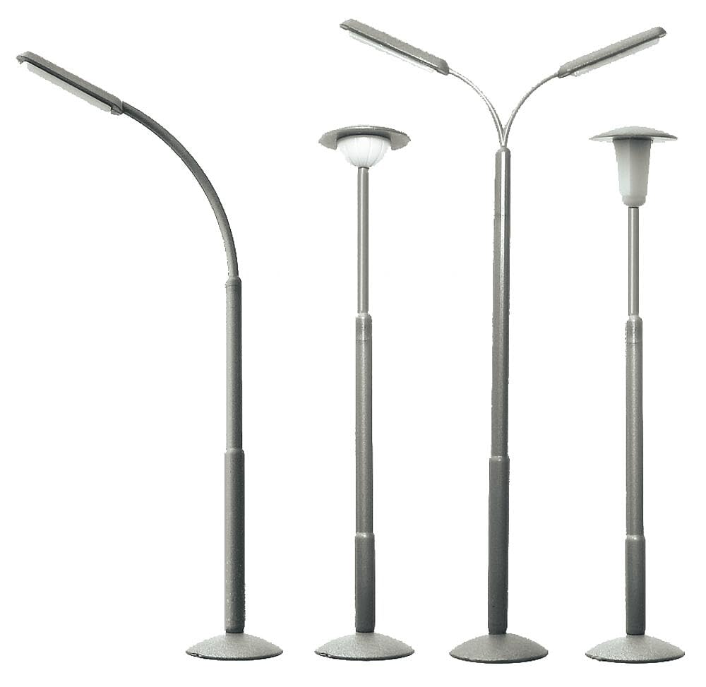 Faller 272453 N Scale Streetlight Set pkg(4) Nonoperating