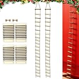 XILEPINGAN 2 Pezzi Gnomo Scala di Corda, Scala di Corda di Elfo, Accessori Elfo di Natale, Accessori per Gnomi Scaletta, Elfo di Natale Accessori