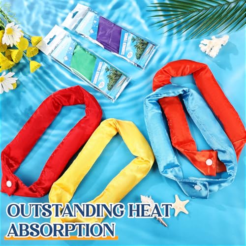 Image of Cozypower 6 Pcs Cooling Neck Wraps with Button Cooling Bandana Neck Cooler Scarf for Hot Weather Ice Neck Wrap Summer Outdoor