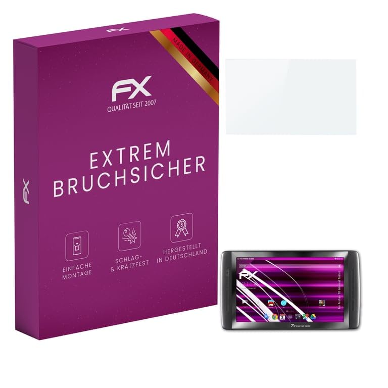 atFoliX Lámina Protectora de plástico Cristal compatible con Archos 70 Internet Tablet Película...