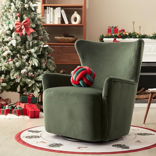 Sonive Rund Knotenkissen, 22cm Ball Dekokissen Zierkissen Aesthetic Sofakissen Deko Kissen für Stuhl Sofa Bett rot&grün