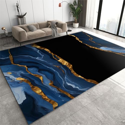 Tapis de sol en marbre lavable et doux pour salon et chambre