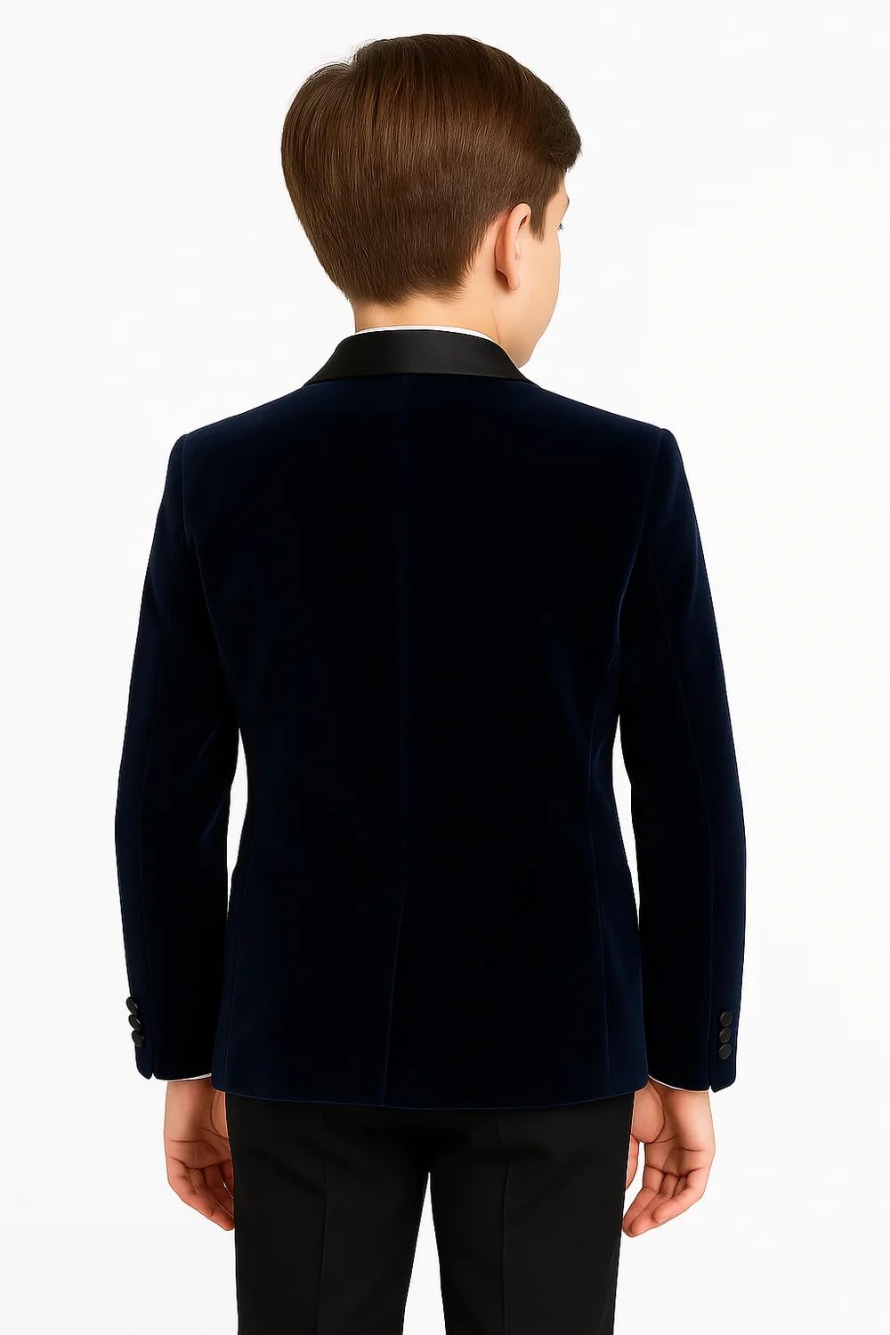 SIRRI Abito da Smoking da 5 Pezzi in Velluto Slim Fit di Lusso per Ragazzi con Gilet Doppiopetto, Ideale per Le Occasioni Speciali