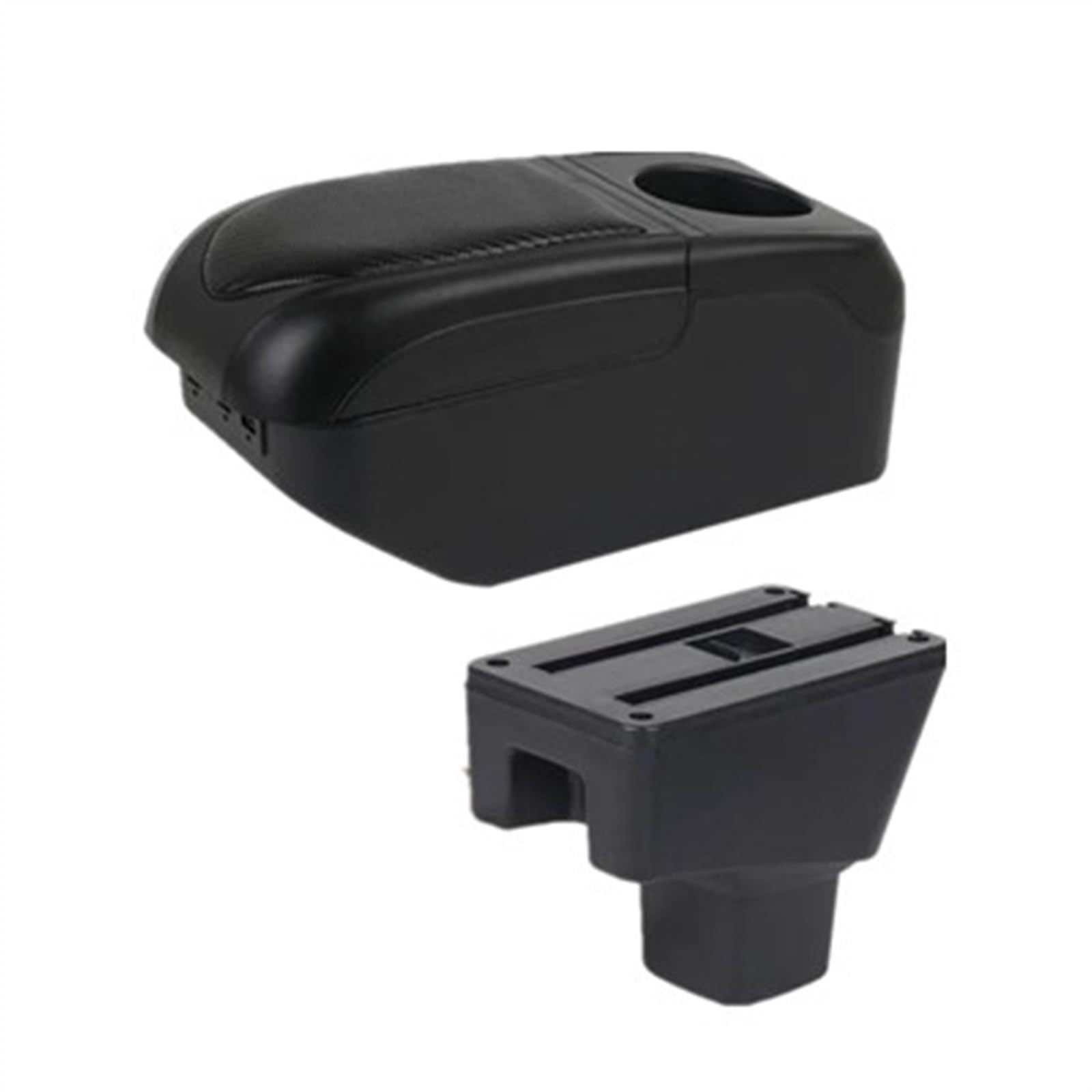 NMJLQW Storage Rack Car Interior Accessories Center Console Storage Box Multifunctional Armrest Storage Box For SUZUKI SX4(S1 black-black)