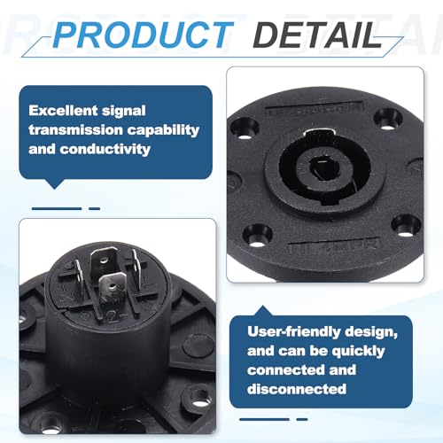 MECCANIXITY 2 piezas conector hembra XLR panel miniatura 3