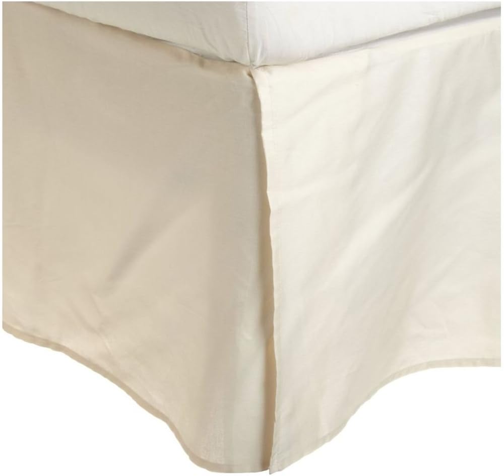 Real 350 Thread Count Split Corner Bed Skirt/Dust Ruffle Queen Size Solid Light Taupe 13" inches Drop Egyptian Cotton Quality Wrinkle & Fade Resistant