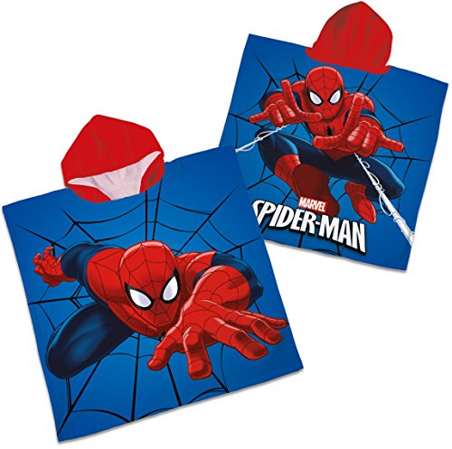 Preisvergleich Produktbild Puttkammer Home Badeponcho / Badetuch Kids Deluxe - Spiderman