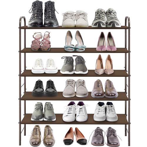 Simple Houseware 5-Tier Shoe Rack Storage Organizer, 15-24 Pairs, Bronze by Simple Houseware - Used condition - Image 4