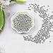 Tibaoffy Size 6/0 Crafts Glass Seed Beads 4mm Silver Beads for Jewelry Making (Total About 100g About 1200pcs)