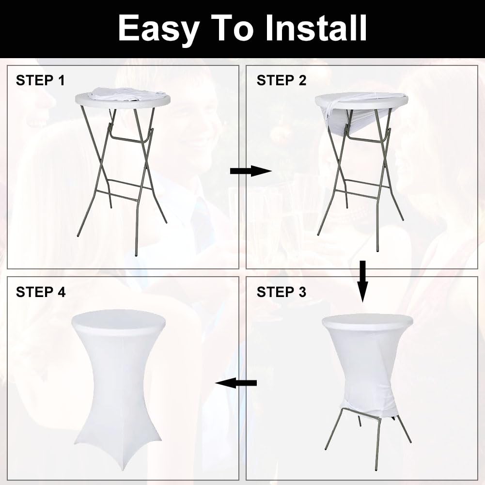 Tovaglia Elastica Cocktail 2 Pezzi per Bar Patio Matrimoni Banchetti Feste