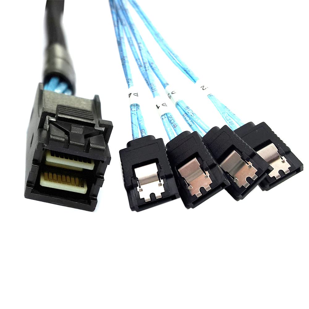 xiwai Cavo interno mini SAS HD SFF-8643 Host a 4 SATA 7pin Target Hard Disk 6Gbps Data Server Raid Cable