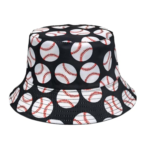 Image of Quanhaigou Bucket Hat for Men Women,Packable Reversible Printed Sun Hats,Fisherman Outdoor Summer Travel Hiking Beach Caps