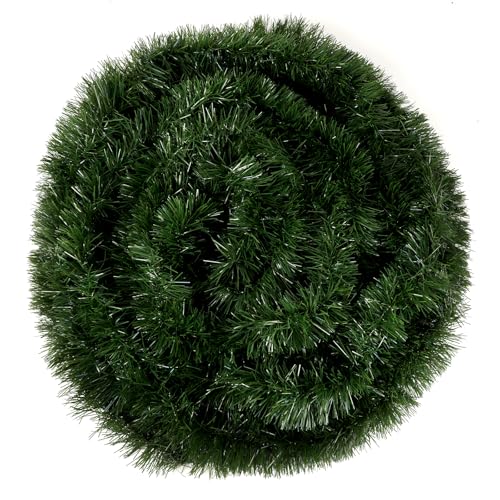 Weihnachtsgirlande 15m |Bitte erkennen Sie Dongzhi an, Alles andere sind Fälschungen Grün Tannengirlande künstlich wie echt | Girlande Weihnachten Outdoor für Dekoration