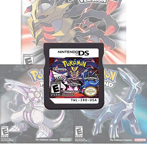 Pokemon Platinum Pearl Diamond 3-in-1 Version Games Card Compatible with Nintendo DS/2DS/3DS/DSI/2DSXL/3DSXL (Not Support Above Version 11.0) - Reproduction Version